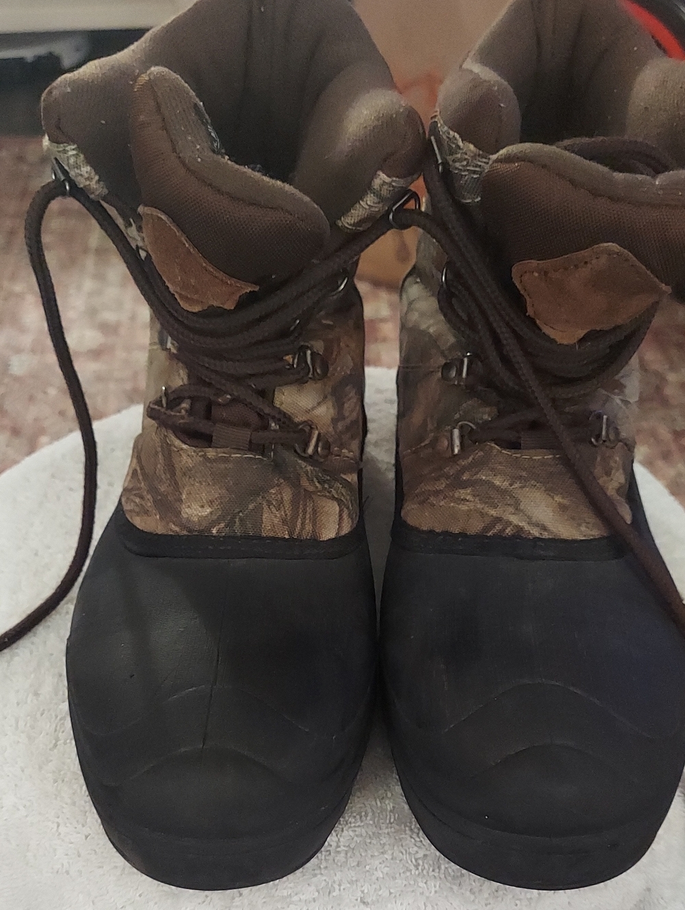 Ozark Trail Brown Camo Men’s Waterproof Hunting, Snow & Rain Boots